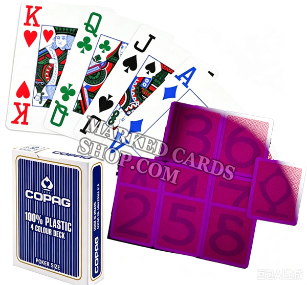 Copag 4 colori dimensione poker <tc>mazzo segnate</tc> per barare