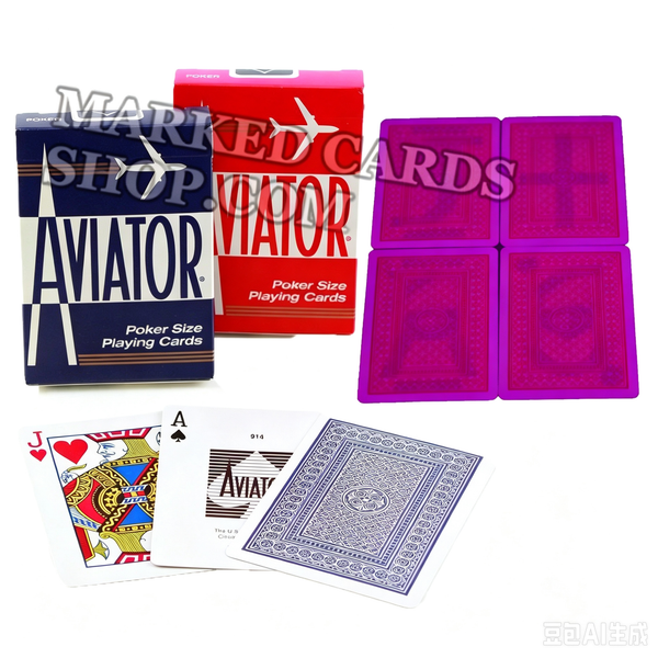 Carte di marcatura dell'aviatore invisibile con carte Jumbo/indice standard 52