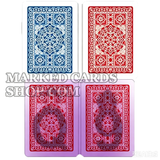 Carte da gioco contrassegnate Modiano n.98 con indice a 4 pip delle dimensioni del poker