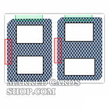 Carte blu da poker in plastica Fournier WPT con marcatura luminosa delle carte