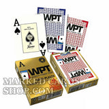 Carte blu da poker in plastica Fournier WPT con marcatura luminosa delle carte
