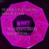 <tc>mazzo segnate</tc> di carte in plastica per il World Poker Tour per lenti a contatto luminose