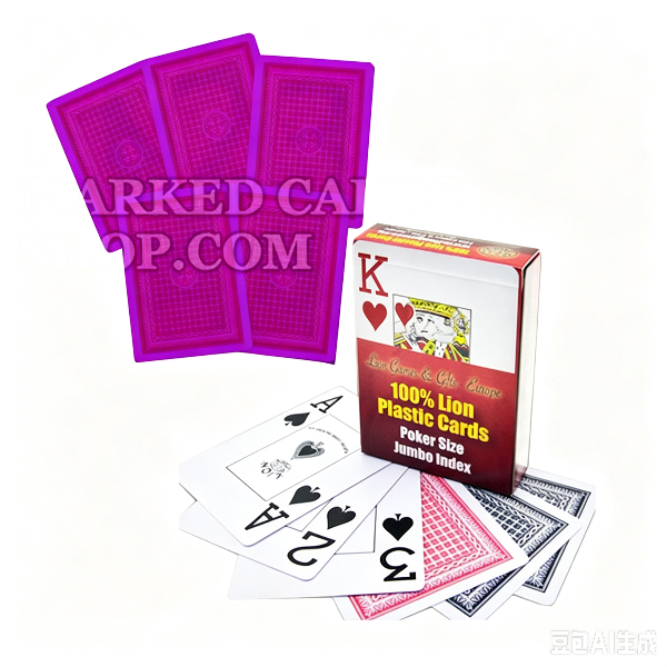 Carte da gioco in plastica Lion per lenti a contatto con carte segnate