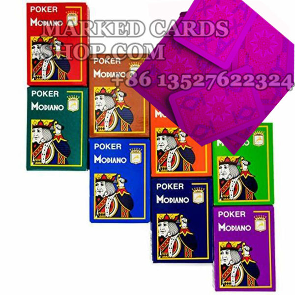 Carte da poker marchiate Modiano Cristallo con inchiostro luminoso