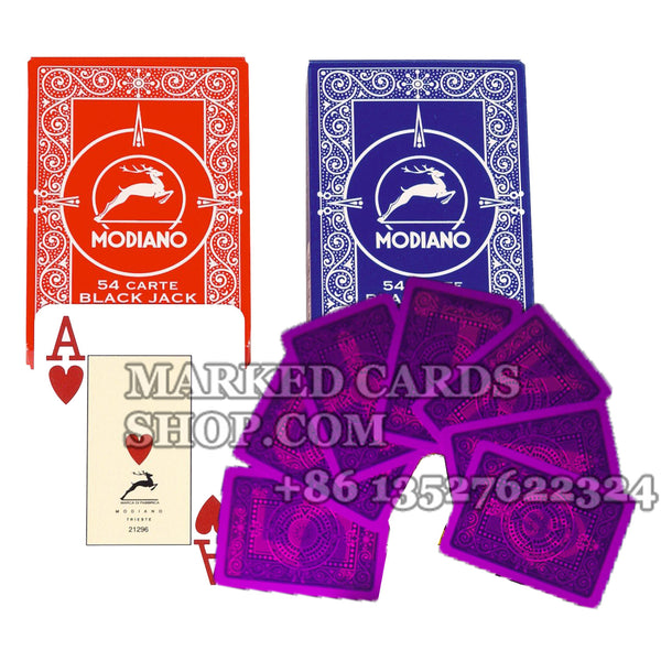 Modiano 54 Carte Blackjack Trucchi Carte segnate con inchiostro IR