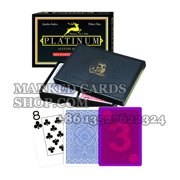 Carte Modiano Platinum in acetato per barare nei giochi da casinò