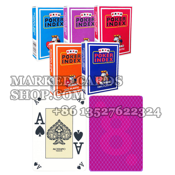 Carte segnate con indice Modiano Poker con indice regolare sui 4 angoli