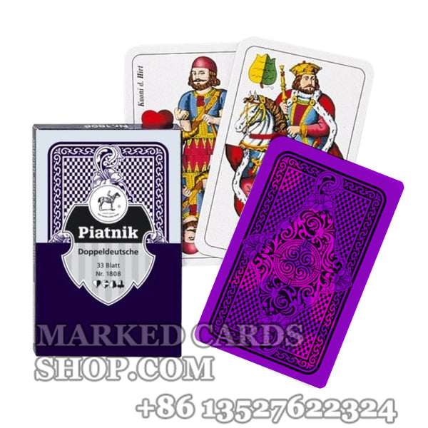 Carte da gioco Piatnik Doppeldeutsche <tc>mazzo</tc> con segni di imbroglio del casinò