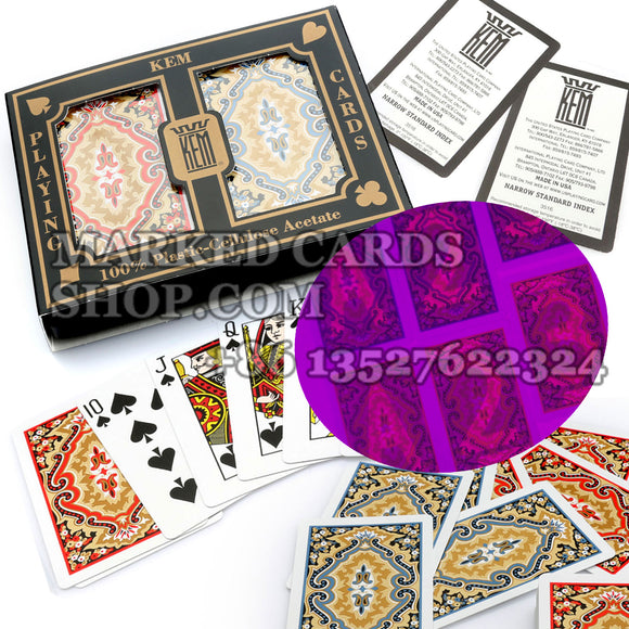 KEM Paisley invisible ink marking poker deck